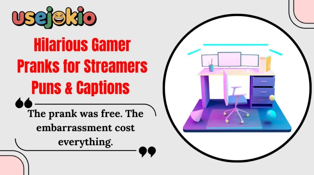 Hilarious Gamer Pranks for Streamers Puns & Captions