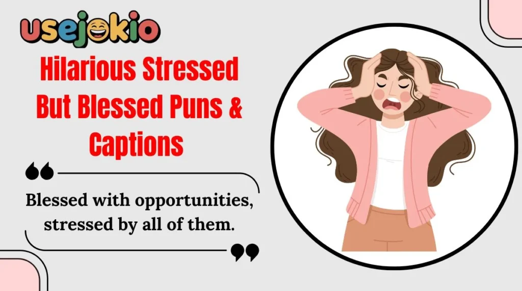 Hilarious Stressed But Blessed Puns & Captions 