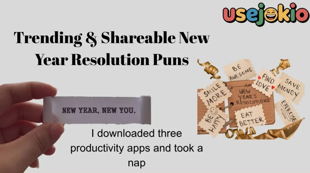 Trending & Shareable New Year Resolution Puns